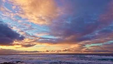 色彩缤纷海滩日落视频的预览图